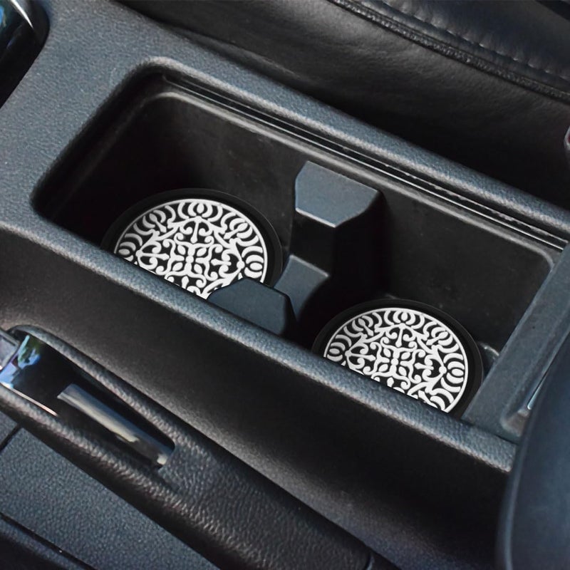 DBlosp 4 Pack Car Cup Holder Coasters, Cute and Creativity Cup Holder Insert Coaster Car Interior Accessories-2.75 inch Silicone Anti Slip 3D Pattern Car Coaster-Universal - Image 3